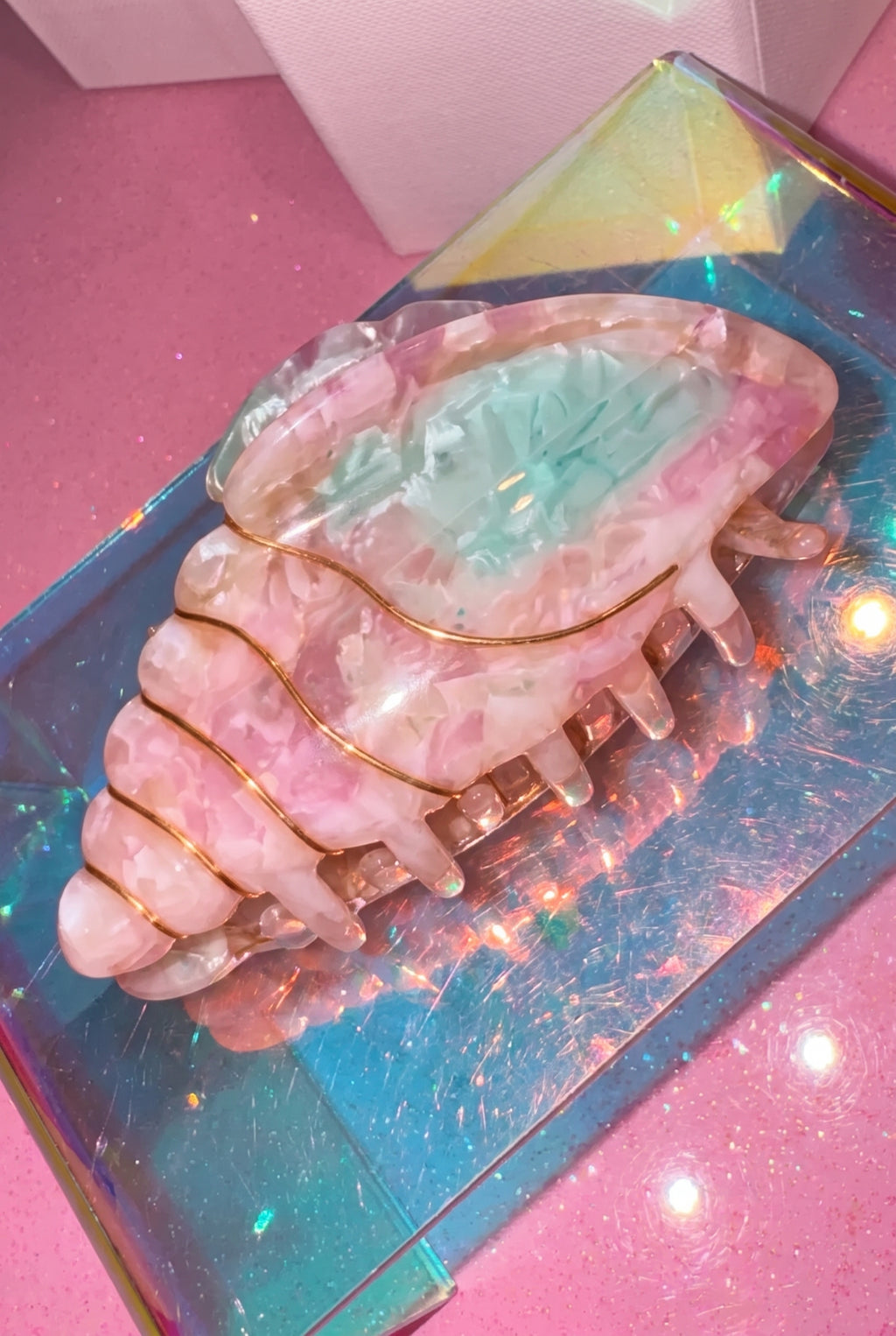 seashell swirl claw clip